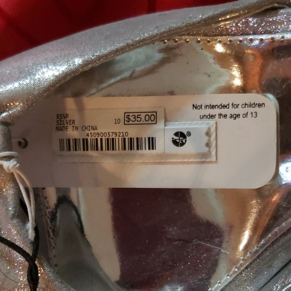 Silver Ankle Strap Peeptoe Platform Pumps - Picture 3 of 3